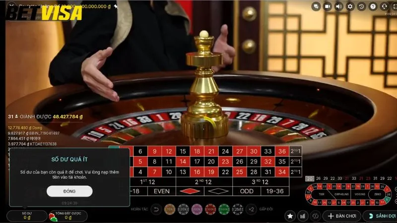 Hiểu cách chơi Roulette tại sảnh Casino Betvisa